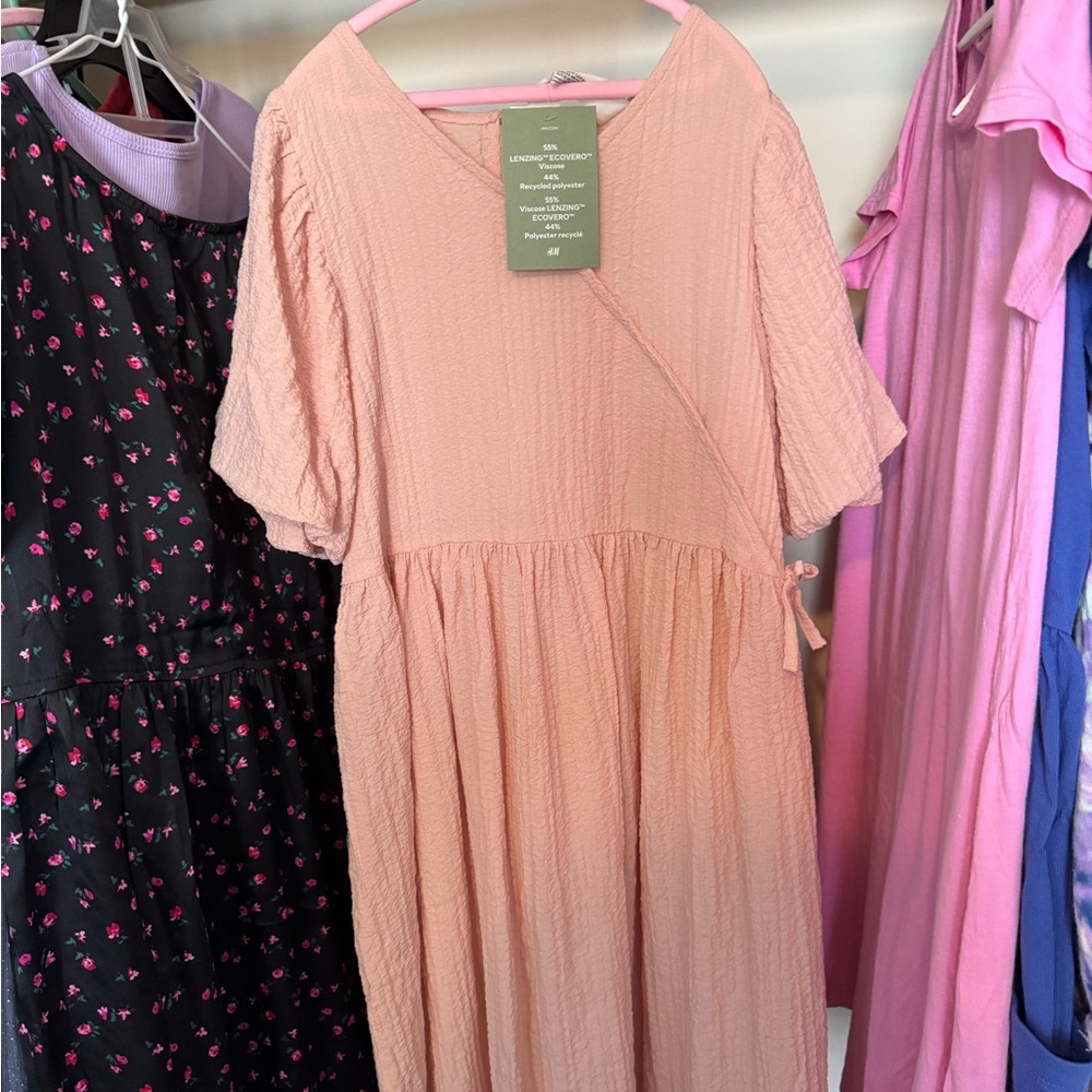 H&M Light Pink Casual Kids Dress